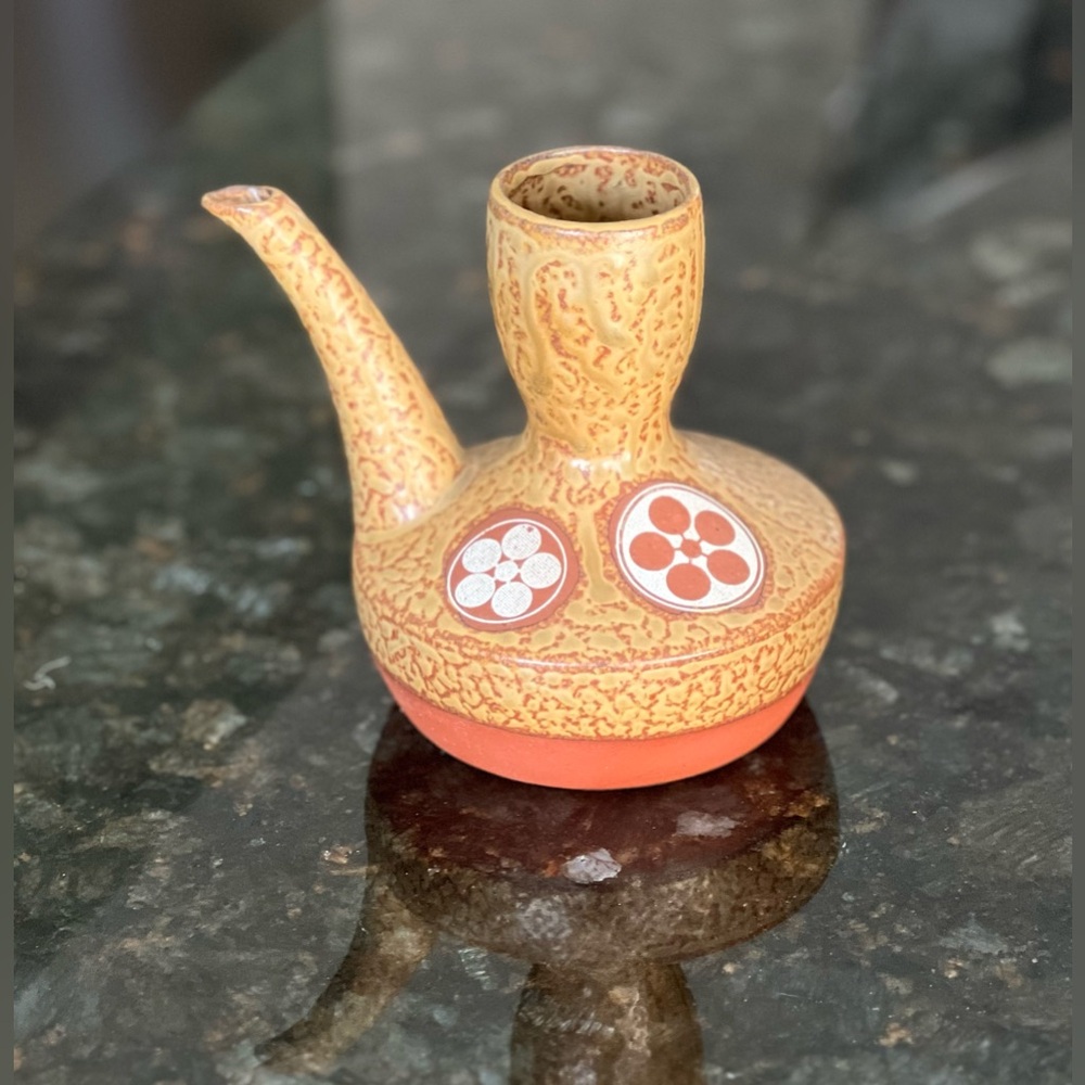 MCM Stoneware OMC Otagiri Japan 🇯🇵 Saki Pot With Crackle Glaze